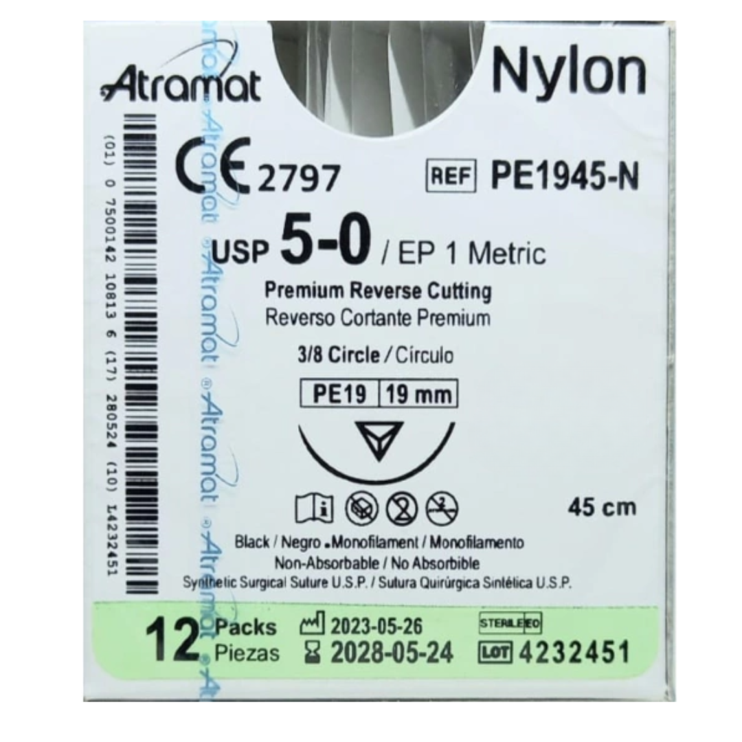 NYLON 5-0 45CM ATRAMAT ESTUDIANTE