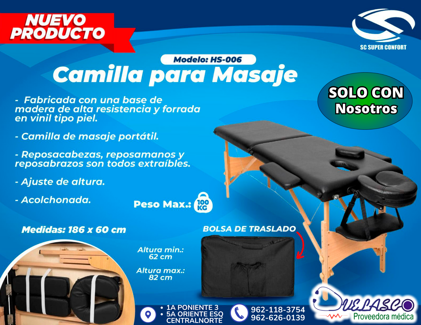 MESA DE MASAJE PLEGABLE