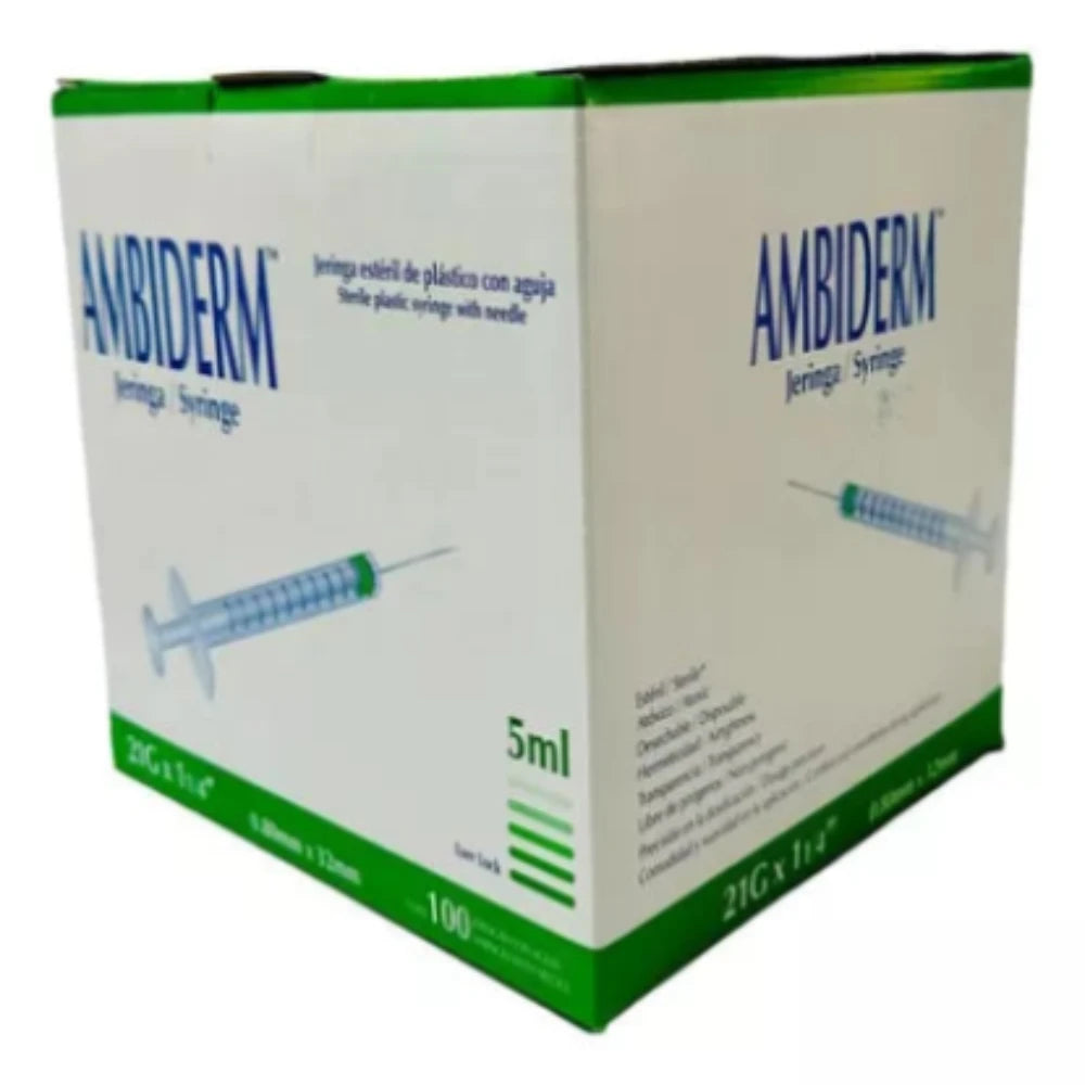 JERINGA 5ML 21X32 C/100 AMBIDERM