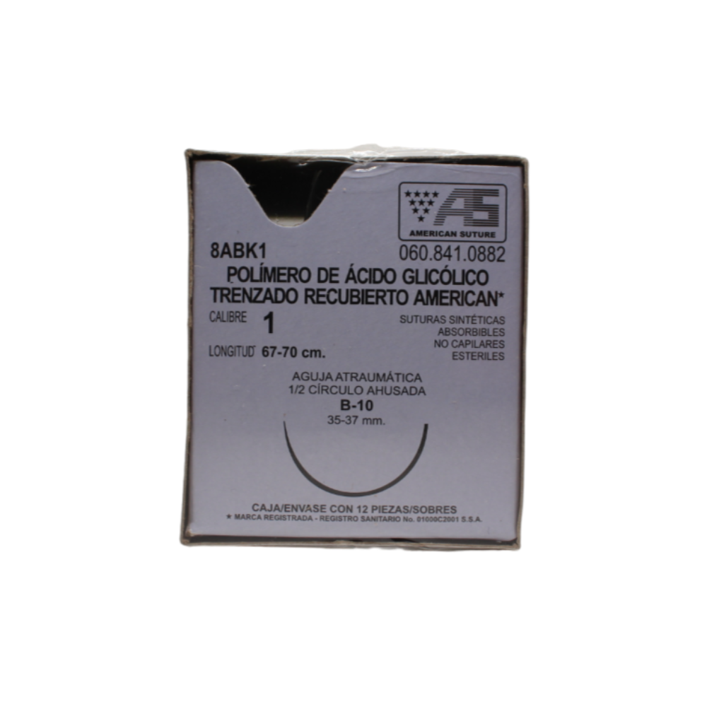 VICRIL 1 1/2 CIRCULO T-10 70CM AMERICAN SUTURE PIEZA