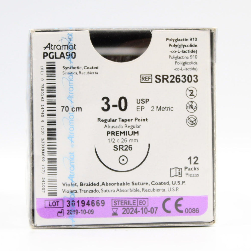 VICRIL 3-0 1/2 CIRCULO 70CM ATRAMAT PIEZA