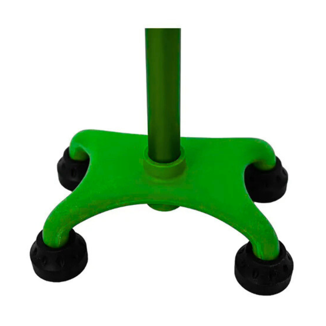 BASTON 4 APOYOS VERDE BASE PLASTICA SC-B82