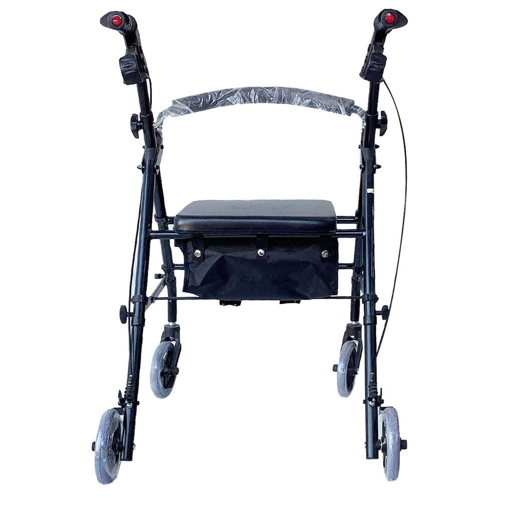 ANDADERA ROLLATOR KD NEGRA ACERO C/BOLSA EKOMOBI