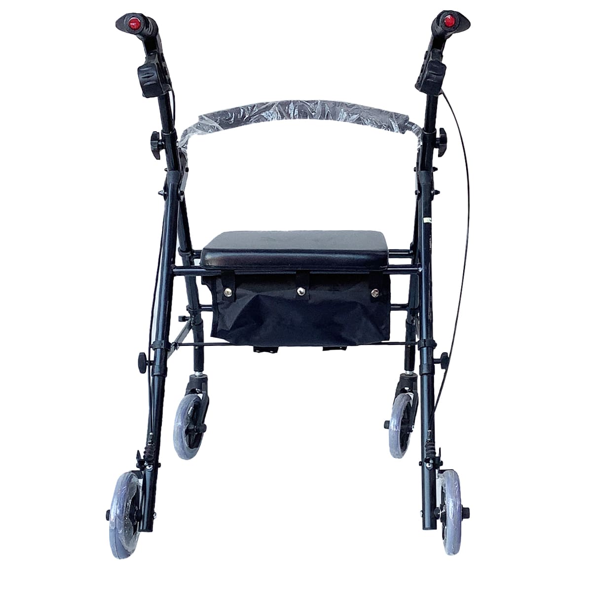 ANDADERA ROLLATOR KD NEGRA ACERO C/BOLSA EKOMOBI
