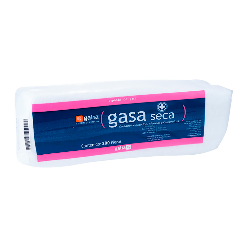 GASA NO ESTERIL 7.5CM X5CM C/200 GALIA