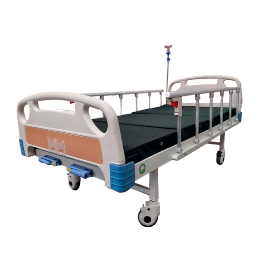 CAMA HOSPITALARIA DE LUJO CON COLCHON Y MESA DE ALIMENTOS