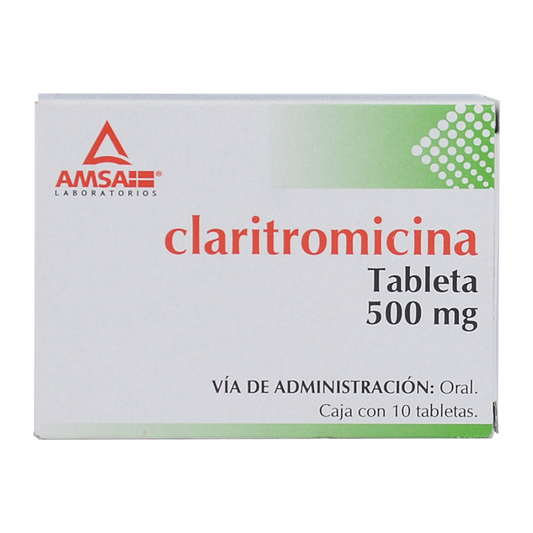 CLARITROMICINA 500MG C/10 TABL
