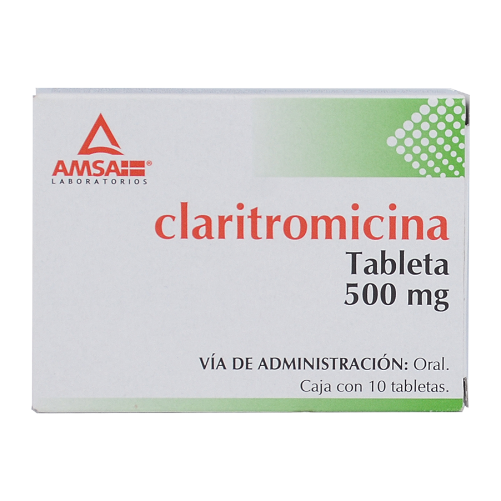 CLARITROMICINA 500MG C/10 TABL