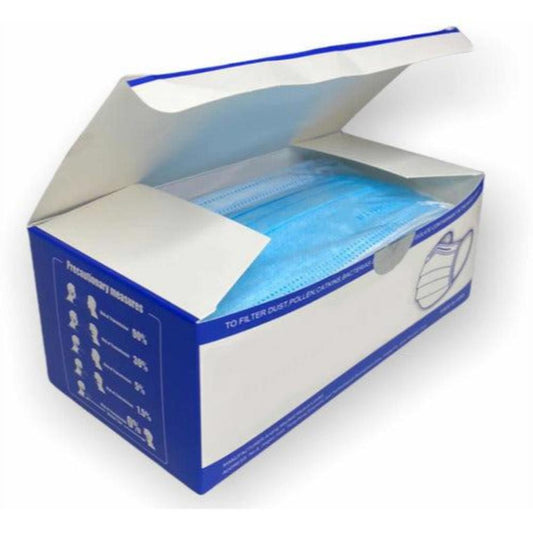 CUBREBOCA 3 CAPAS AZUL C/50 PIEZAS