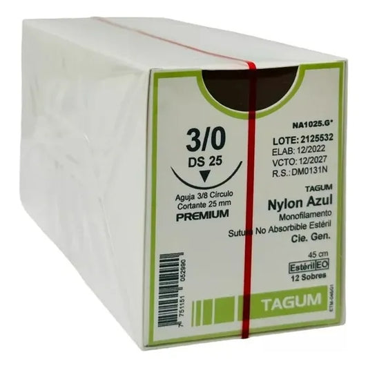 NYLON 3-0 25MM 3/8 PZA TAGUM