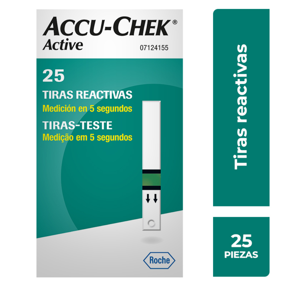TIRAS REACTIVAS ACCU-CHEK ACTIVE C/25