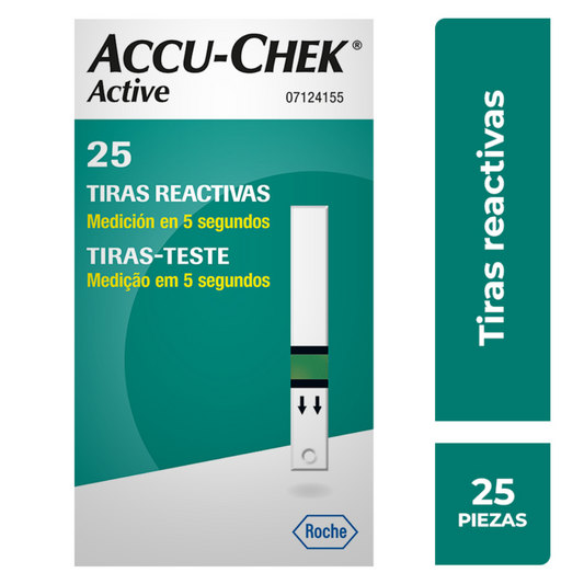 TIRAS REACTIVAS ACCU-CHEK ACTIVE C/25