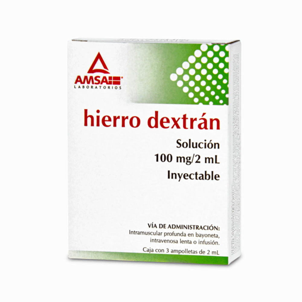 HIERRO DEXTRAN INY 100MG/2ML