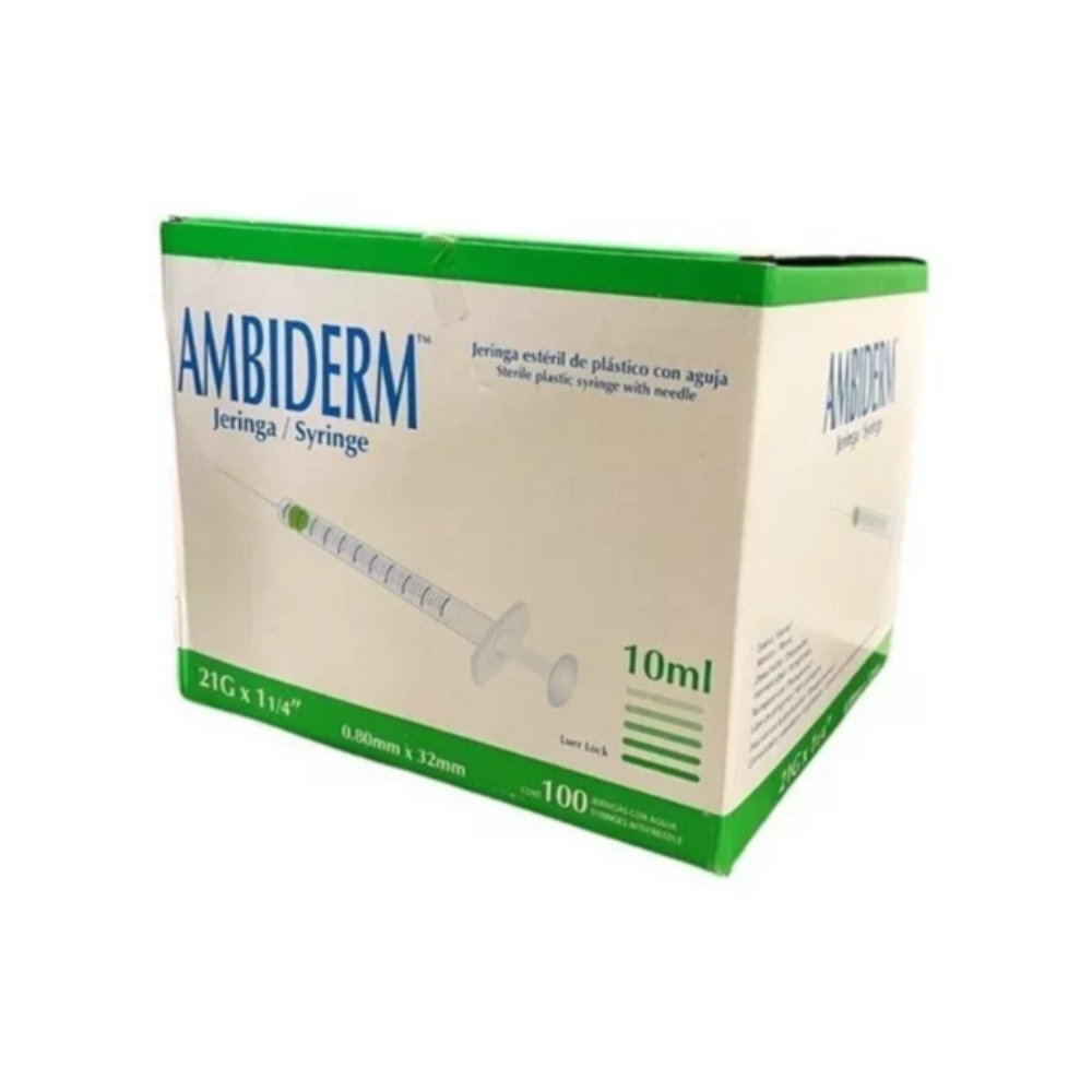 JERINGA 10ML 21X32 C/100 AMBIDERM