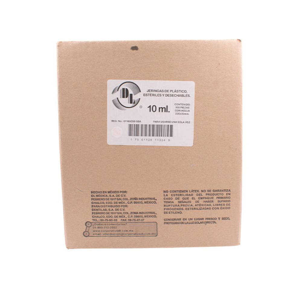 JERINGA 10ML SIN AGUJA C/100 DL