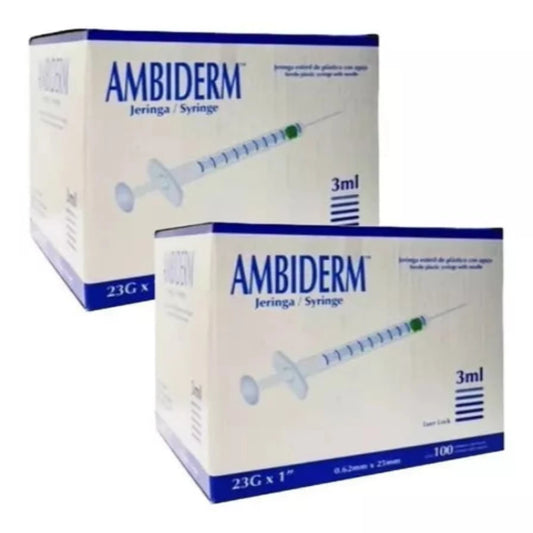 JERINGA 3ML 23X25 C/100 AMBIDERM