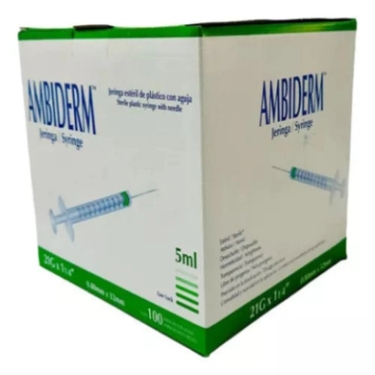 JERINGA 5ML 21X32 C/100 AMBIDERM