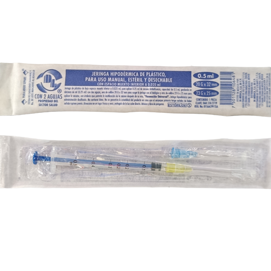 JERINGA 0.5ML 20X32-23X25 PZA DL