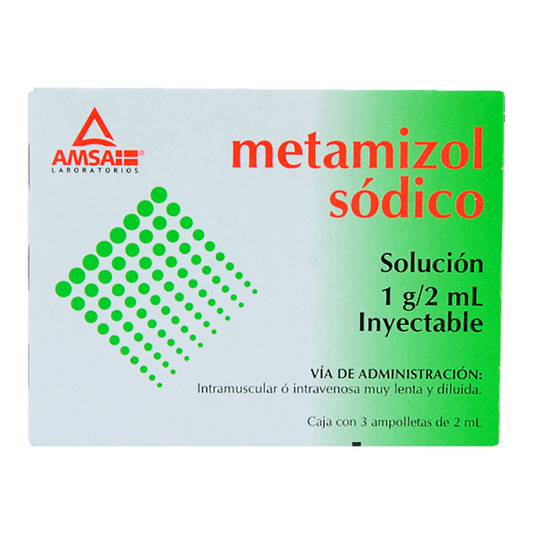 METAMIZOL SODICO INY. C/3 AMPOLLETAS.