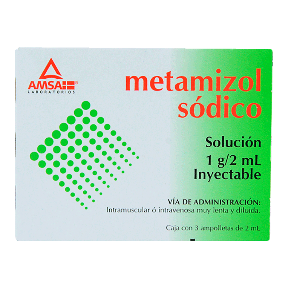 METAMIZOL SODICO INY. C/3 AMPOLLETAS.