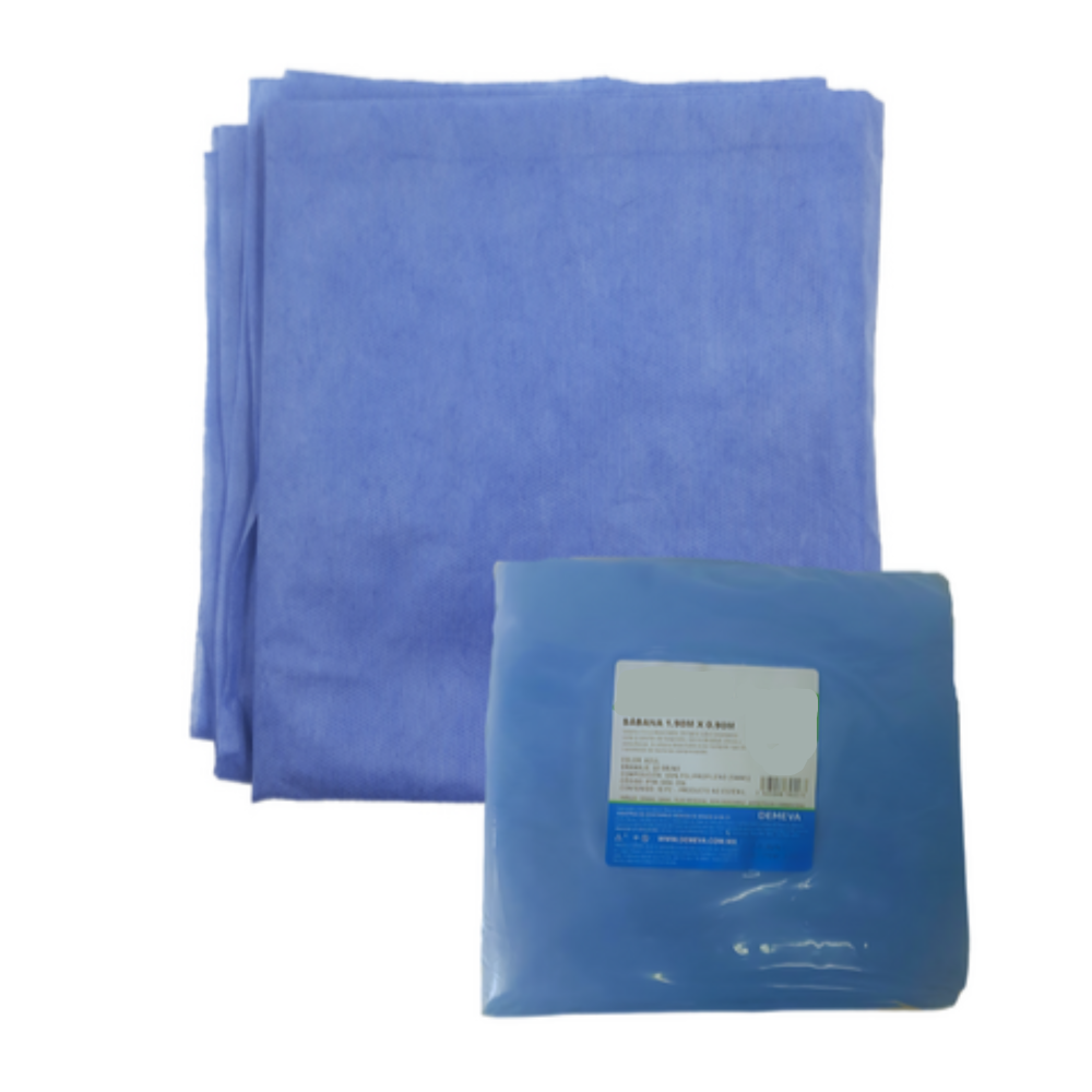 SABANA AZUL DE TELA 100% ALGODON 90X1.80 CM