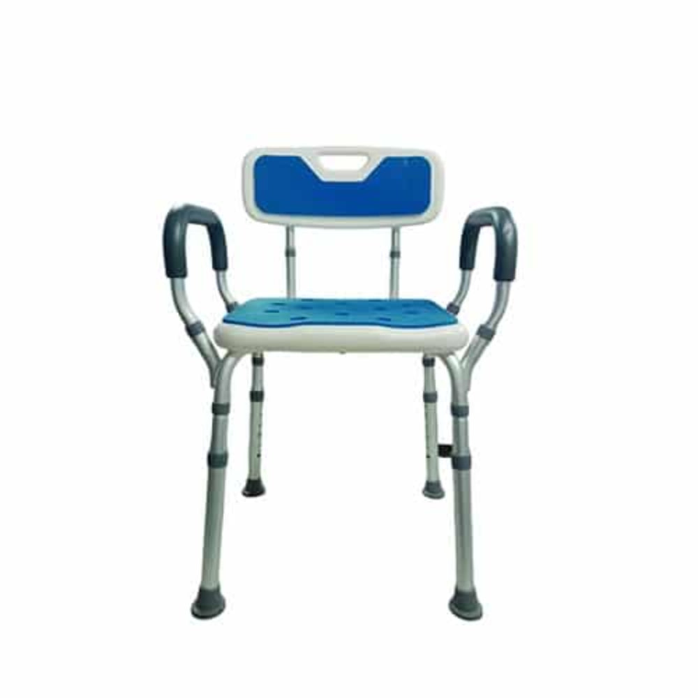 SILLA DUCHA CON RESPALDO AZUL HOME CARE