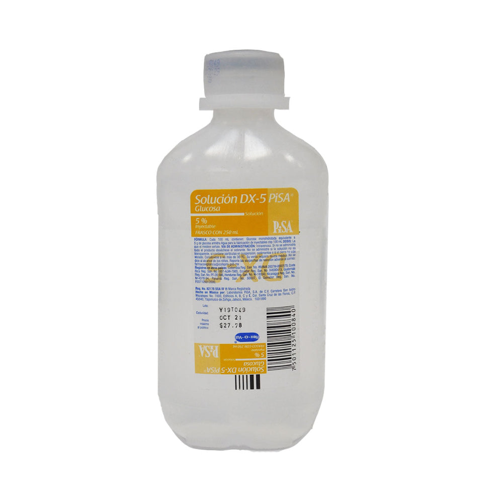 SOLUCION GLUCOSA 5% 250ML. MCA. PISA