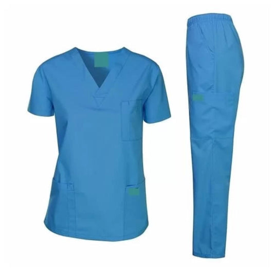 UNIFORME UNISEX DE TELA AZUL CH