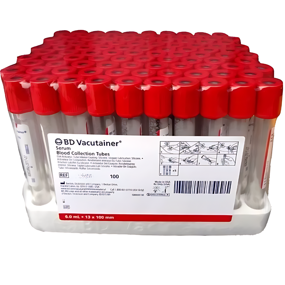 TUBO VACUTAINER ROJO BD C/100