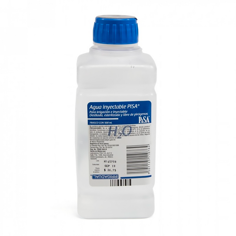 AGUA INYECTABLE 500 ML PISA