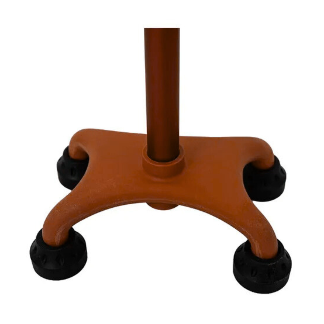 BASTON 4 APOYOS CAFE BASE PLASTICA SC-B86