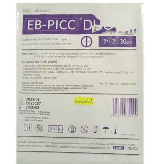CATETER VENOSO CENTRAL CAL. 2 2L EB-PICC
