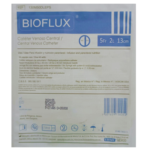CATETER VENOSO CENTRAL CAL.5 2L BIOFLUX
