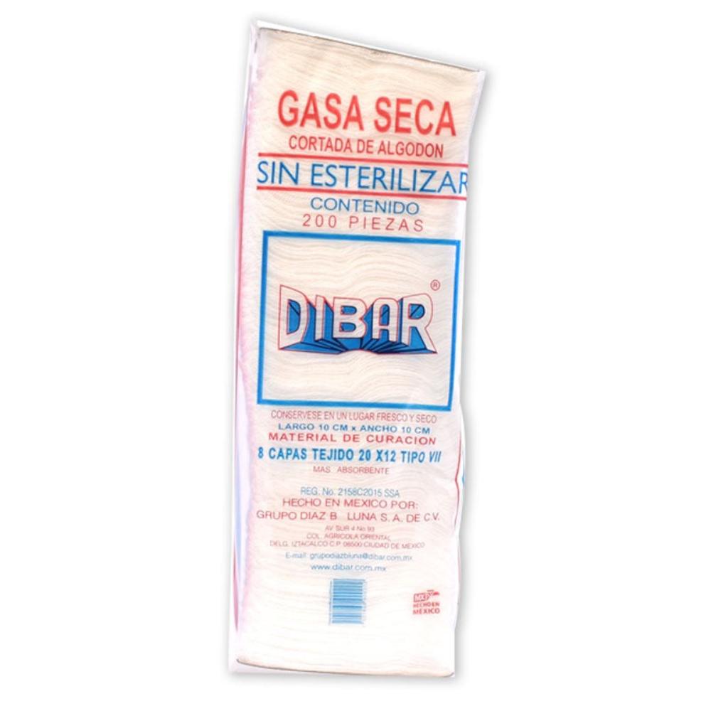 GASA NO ESTERIL S/TRAMA 10X10CM  DIBAR C/200 PZAS
