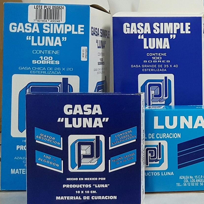 GASA ESTERIL 10X10CM C/100 LUNA