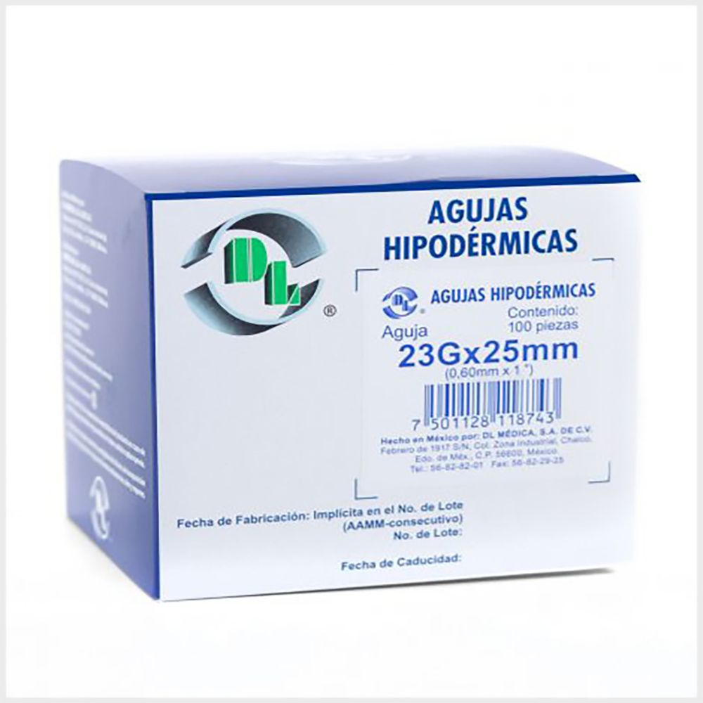 AGUJA HIPODERMICA 23X25 C/100 DL